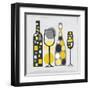 Modern Kitchen Square I Yellow-Michael Mullan-Framed Art Print