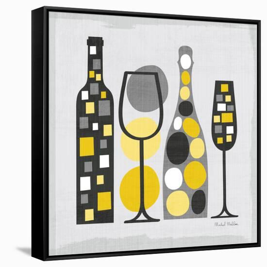 Modern Kitchen Square I Yellow-Michael Mullan-Framed Stretched Canvas