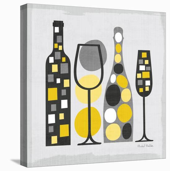 Modern Kitchen Square I Yellow-Michael Mullan-Stretched Canvas
