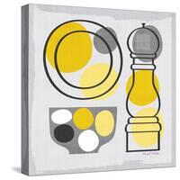 Modern Kitchen Square II Yellow-Michael Mullan-Stretched Canvas