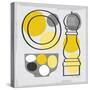 Modern Kitchen Square II Yellow-Michael Mullan-Stretched Canvas