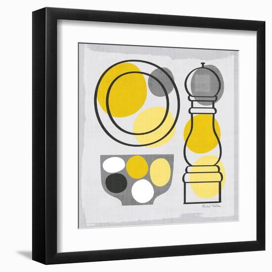 Modern Kitchen Square II Yellow-Michael Mullan-Framed Art Print