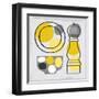 Modern Kitchen Square II Yellow-Michael Mullan-Framed Art Print