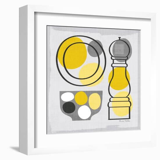 Modern Kitchen Square II Yellow-Michael Mullan-Framed Art Print