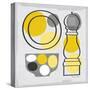 Modern Kitchen Square II Yellow-Michael Mullan-Stretched Canvas