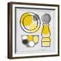 Modern Kitchen Square II Yellow-Michael Mullan-Framed Art Print