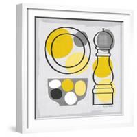 Modern Kitchen Square II Yellow-Michael Mullan-Framed Art Print