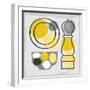 Modern Kitchen Square II Yellow-Michael Mullan-Framed Art Print