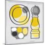 Modern Kitchen Square II Yellow-Michael Mullan-Mounted Art Print