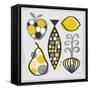 Modern Kitchen Square III Yellow-Michael Mullan-Framed Stretched Canvas
