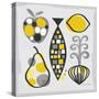 Modern Kitchen Square III Yellow-Michael Mullan-Stretched Canvas