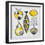 Modern Kitchen Square III Yellow-Michael Mullan-Framed Art Print