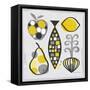 Modern Kitchen Square III Yellow-Michael Mullan-Framed Stretched Canvas