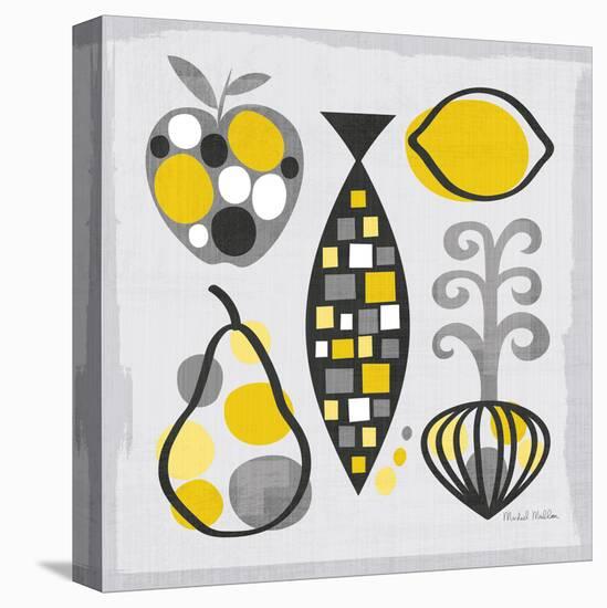 Modern Kitchen Square III Yellow-Michael Mullan-Stretched Canvas