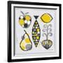 Modern Kitchen Square III Yellow-Michael Mullan-Framed Art Print