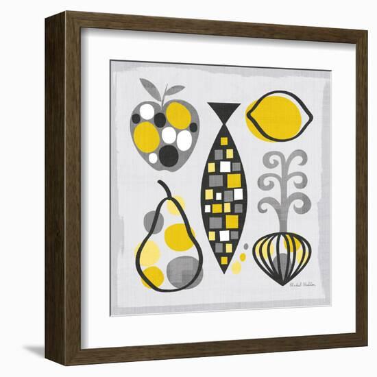 Modern Kitchen Square III Yellow-Michael Mullan-Framed Art Print