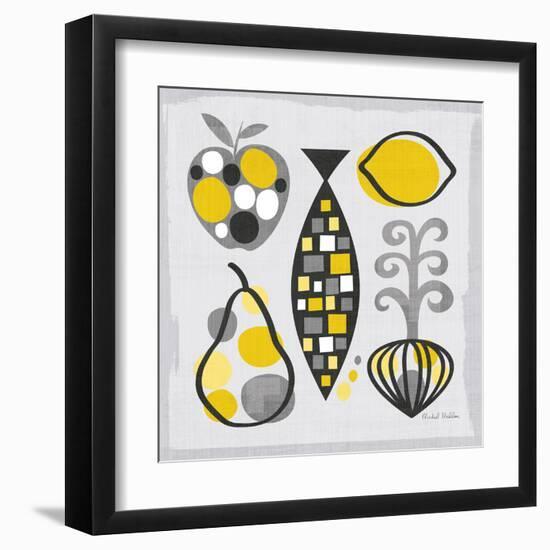 Modern Kitchen Square III Yellow-Michael Mullan-Framed Art Print