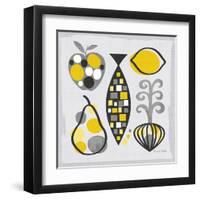 Modern Kitchen Square III Yellow-Michael Mullan-Framed Art Print