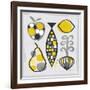 Modern Kitchen Square III Yellow-Michael Mullan-Framed Art Print