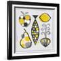 Modern Kitchen Square III Yellow-Michael Mullan-Framed Art Print