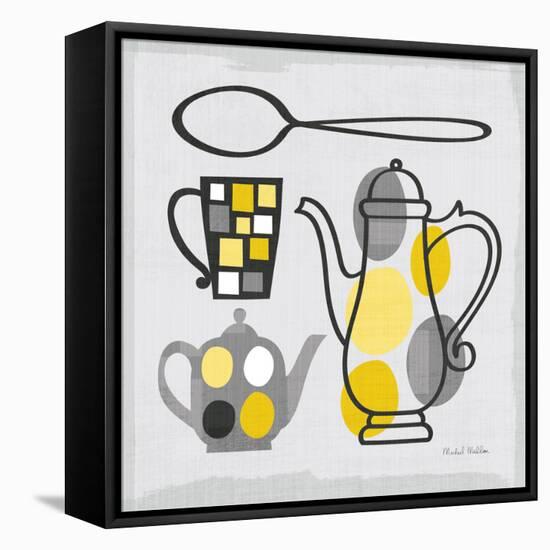 Modern Kitchen Square IV Yellow-Michael Mullan-Framed Stretched Canvas