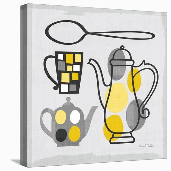 Modern Kitchen Square IV Yellow-Michael Mullan-Stretched Canvas