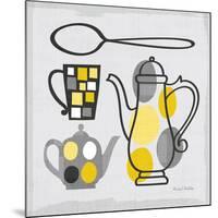 Modern Kitchen Square IV Yellow-Michael Mullan-Mounted Art Print