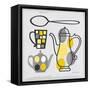 Modern Kitchen Square IV Yellow-Michael Mullan-Framed Stretched Canvas