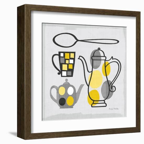 Modern Kitchen Square IV Yellow-Michael Mullan-Framed Art Print