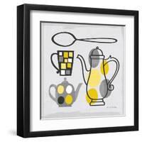 Modern Kitchen Square IV Yellow-Michael Mullan-Framed Art Print