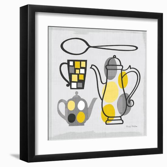 Modern Kitchen Square IV Yellow-Michael Mullan-Framed Art Print