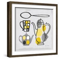 Modern Kitchen Square IV Yellow-Michael Mullan-Framed Art Print