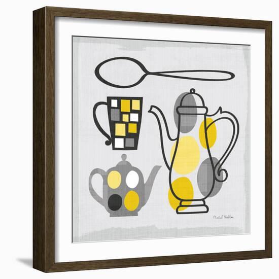 Modern Kitchen Square IV Yellow-Michael Mullan-Framed Art Print