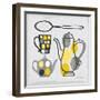 Modern Kitchen Square IV Yellow-Michael Mullan-Framed Art Print