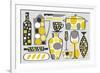 Modern Kitchen V Yellow-Michael Mullan-Framed Art Print