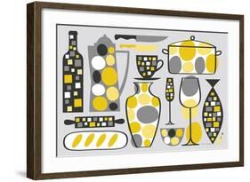 Modern Kitchen V Yellow-Michael Mullan-Framed Art Print