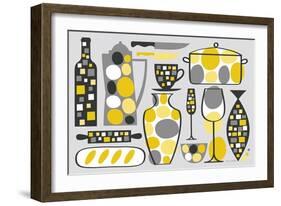 Modern Kitchen V Yellow-Michael Mullan-Framed Art Print