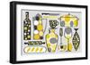 Modern Kitchen V Yellow-Michael Mullan-Framed Art Print