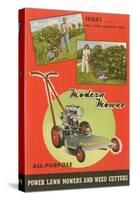 Modern Lawn Mower Advertisement-null-Stretched Canvas