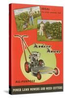 Modern Lawn Mower Advertisement-null-Stretched Canvas