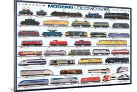 Modern Locomotives-null-Mounted Art Print