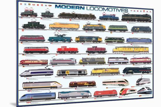 Modern Locomotives-null-Mounted Art Print