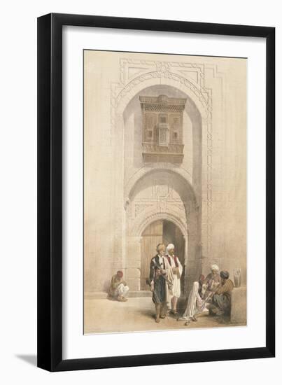 Modern Mansion, Showing the Arabesque Architecture of Cairo, from 'Egypt and Nubia', Vol.3-David Roberts-Framed Giclee Print