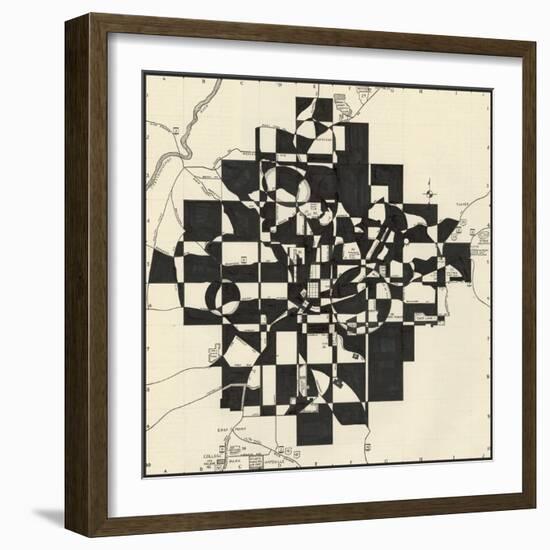 Modern Map of Atlanta-Nikki Galapon-Framed Art Print