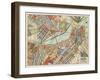 Modern Map of Boston-Nikki Galapon-Framed Art Print