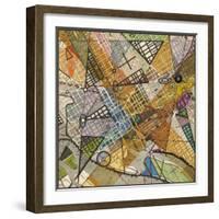 Modern Map of D.C.-Nikki Galapon-Framed Art Print