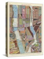 Modern Map of New York II-Nikki Galapon-Stretched Canvas