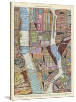 Modern Map of New York II-Nikki Galapon-Stretched Canvas