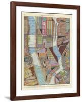 Modern Map of New York II-Nikki Galapon-Framed Art Print