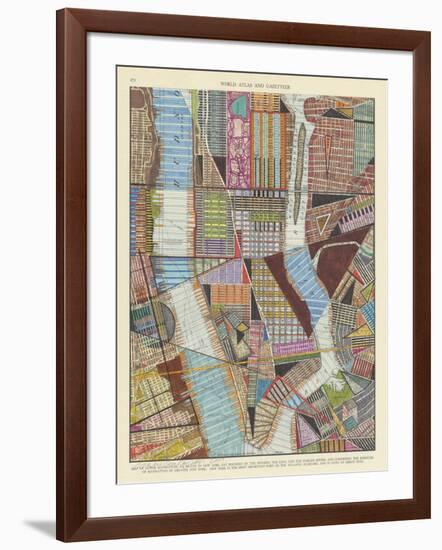 Modern Map of New York II-Nikki Galapon-Framed Art Print